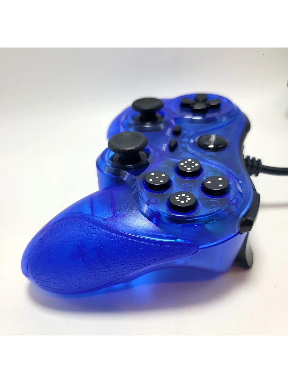 PS One / Playstation 2 / PS1 Analog Wired Controller (PSX/PS2) - Clear Blue